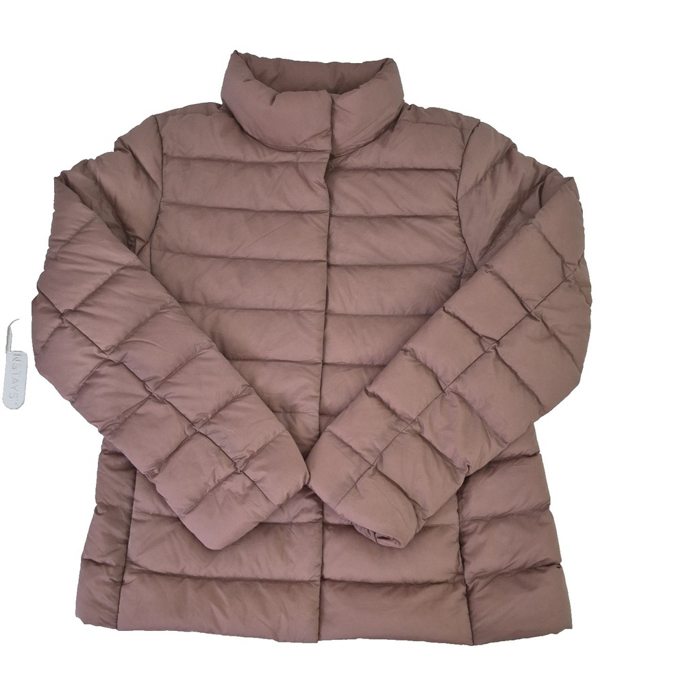 Uniqlo Jacket Womens S Pink Ultra Light Down Nano Design Long Sleeve Full Zip